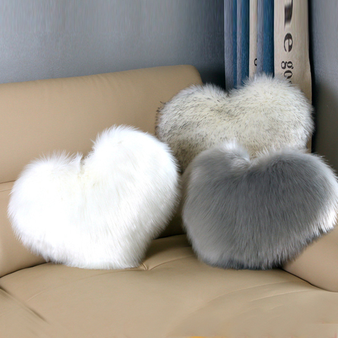 Soft Plush Cushion Cover Home Bed Room Decor Throw Pillow Case Heart Shape Cushion Covers Sofa Car Seat Decoration ► Photo 1/1