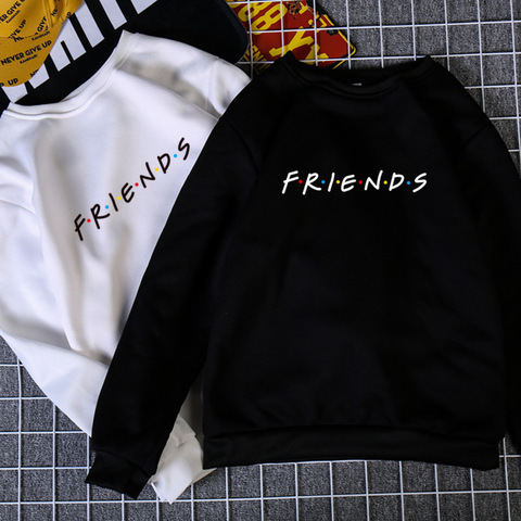 2022 NEW Fashion Womens Letters FRIENDS Print Long Sleeve Hoodie Sweatshirt Ladies Slouch Pullover Jumper Tops 5 Colors S M L XL ► Photo 1/6