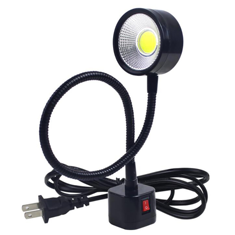 LED Work Light Magnetic Base Flexible Gooseneck Lamp 220V 5W for Lathe Milling Drill Press Industrial Lighting, US Plug ► Photo 1/2