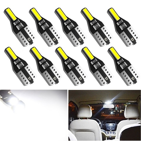 10pcs For Nissan Leaf Note Juke Qashqai J10 Teana J32 Primera P12 Pathfinder T10 W5W LED Bulb Car Interior Reading Lights Bulbs ► Photo 1/6