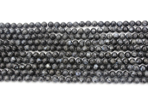 Natural Larvikite Black Labradorite Round Loose Beads Strand 4/6/8/10/12/14MM For Jewelry DIY Making Necklace Bracelet ► Photo 1/2