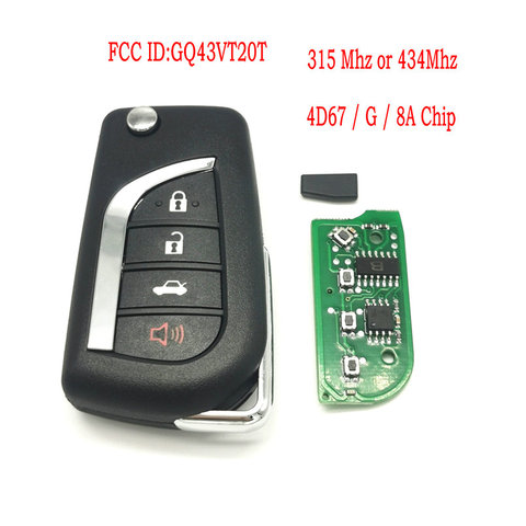 Datong World Car Remote Key For Toyota Camry Highlander Sequoia Sienna Tacoma Tundra 4 Button Auto Smart Control Replace Key ► Photo 1/6