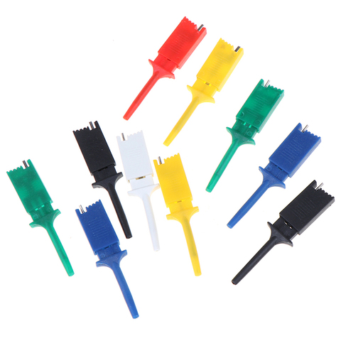 10ps Test Hooks Clips for Logic Analyzers Logic Test Clip Red Black Yellow Green Blue White Flattening Test Flat Hook Connection ► Photo 1/6