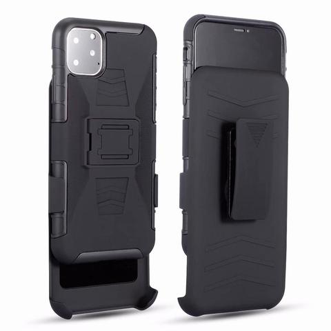 For iphone SE 2 Black Hybrid Holister Defender Builder shockproof Case+ BELT CLIP For iphone 12 11 Pro XR XS MAX 7 8 6 PLUS ► Photo 1/6