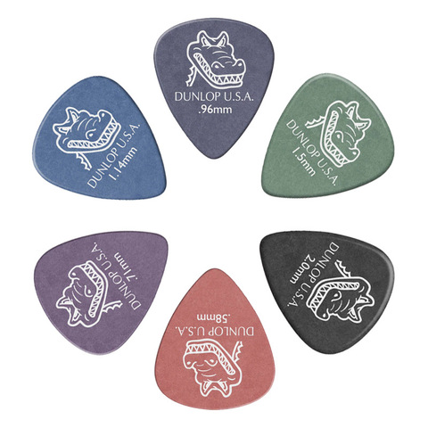 6pcs Dunlop Gator Grip Guitar Pick Plectrum Mediator Vintage Guitar Parts Accessories Guitar Picks 0.58/0.71/0.96/1.14/1.50/2mm ► Photo 1/6