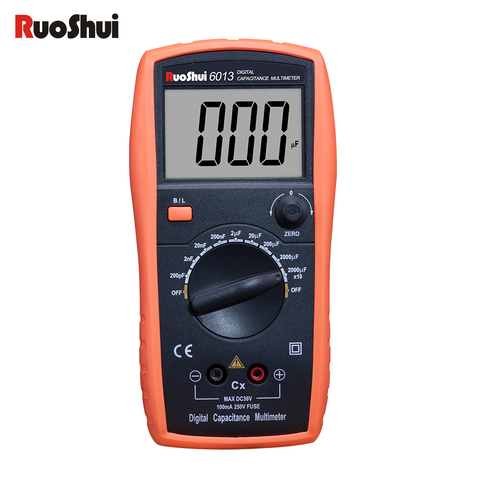 RuoShui 6013 Digital Capacitance Multimeter High precision capacitance tester Handheld with 20000uF display inductance test LCR ► Photo 1/6