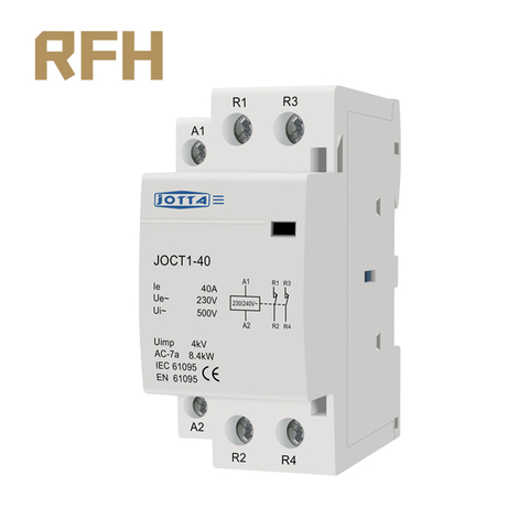 2P 32A 40A 63A  220V/230V 50/60HZ din rail household ac contactor 2NO / 2NC / 1NO 1NC ► Photo 1/4