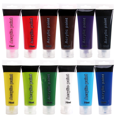 1pc 75ml/tube Acrylic paint pigment art Painting drawing DIY Wall painting Graffiti paint hand-painted art supplies ► Photo 1/3