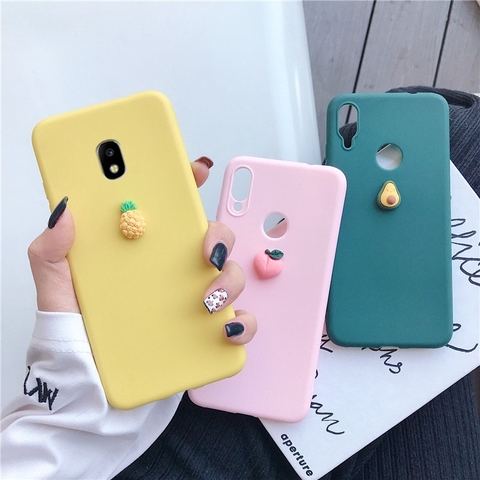 Buy Online 3d Cute Fruit Silicone Case On For Samsung Galaxy J8 J7 J6 J5 J4 J3 J2 Pro Plus Prime Core 15 16 17 18 Soft Back Cover Alitools