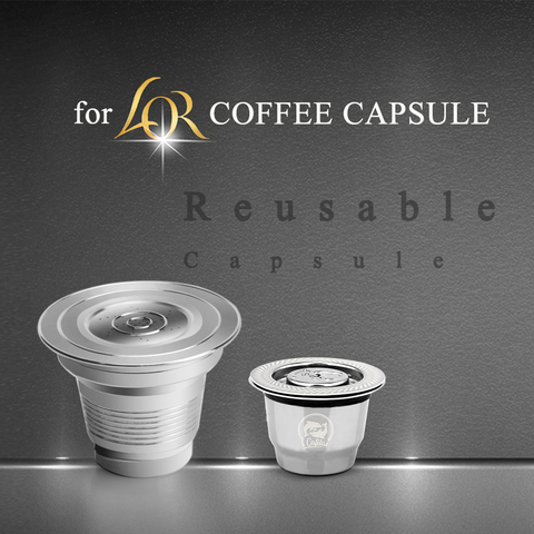 Two Size Double Cup Reusable Refillable Coffee Capsule for LOR Coffee Maker Stainless Steel Filters L'Or Barista Machine ► Photo 1/6