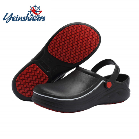 YEINSHAARS EVA High Quality Chef Shoes Non-slip Waterproof Oil-proof Kitchen Work Shoes for Chef Master Cook Restaurant Slippers ► Photo 1/6