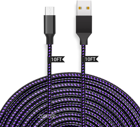 3m Micro USB Cable for PS4 Controller Charger Charging Cable 10ft 2.0 High Speed Data Sync Cord for PS4, Xbox One Controller ► Photo 1/6