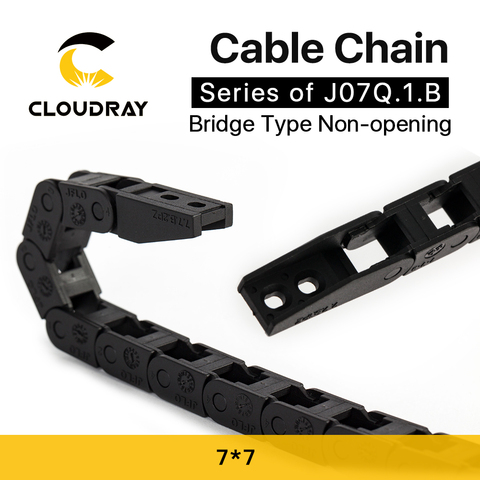 Cloudray Cable Chains 7*7mm Bridge Type Non-Opening 1 Meter Plastic Towline Transmission Drag Chain for Machine ► Photo 1/3