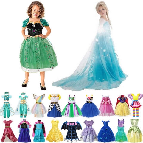 2022 Girl Elsa Anna Dress Woody Costumes Kids vampiro Cenicienta Baby Girl Clothes Unicorn Tianan Belle Arabian Princess Dress ► Photo 1/6