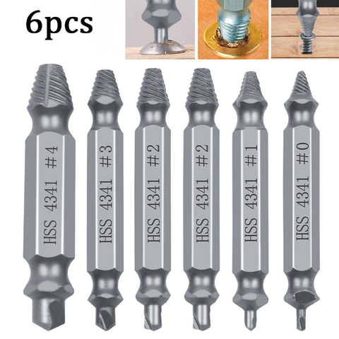 6pcs Damaged Screw Extractor Drill Bit Set Easily Take Out Broken Screw,Bolt Remover Stripped Screws Extractor Demolition Tools ► Photo 1/6