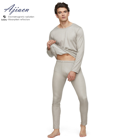 New Arrivals electromagnetic radiation protective long underwear EMF shielding silver fiber close-fitting long underwear ► Photo 1/5