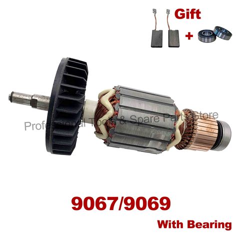 Free Bearing & Carbon Brush！AC220V-240V Armature Rotor Anchor replacement for MAKITA Angle Grinder 9067 9069 Series ► Photo 1/6