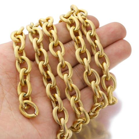 1 Meter Width 12mm Stainless Steel Cable Chain Bulk Heavy Circle  Dull Textured Chunky Chains for Punk Rock Jewelry Making ► Photo 1/6