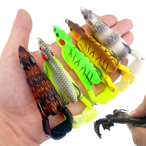 Whopper Plopper Bionic Bait 95mm/11.8g Simulation Mouse Fishing Lure Soft Crank Bait Minnow Fishing Lure ► Photo 1/6