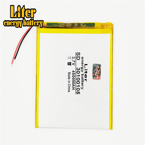 best battery brand 30100105 3.7V lithium polymer battery 27100107 3.7V 4500MAH mobile power DIY tablet computer ► Photo 1/4