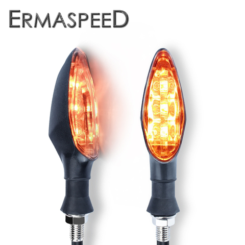 Universal Motorcycle Turn Signal Light Amber Flashing LED Blinker Lightings Indicator For Honda XR 250 CBR 1100 Ducati Scrambler ► Photo 1/6