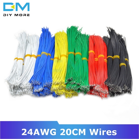 100PCS 24AWG 20CM Tin-Plated Breadboard PCB Solder Cable Fly Jumper Wire Cable 1007-24AWG Tin Conductor Wires Electrical Wires ► Photo 1/6