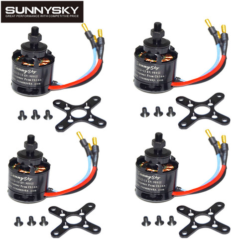 1pcs SunnySky X2216 2216 880KV 1100KV 1250KV 1400KV  2400KV II Outrunner Brushless Motor For RC Models 3D airplane ► Photo 1/6