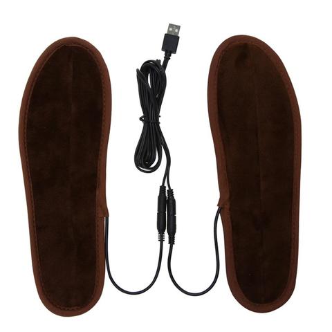 data line + insoles Men Women New USB Electric Powered Plush Fur Heating Insoles Winter Keep Warm Insole Heated insole Unisex ► Photo 1/6