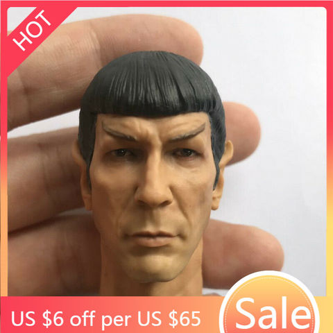 TBLeague 1/6 Male Soldier TOS Spock Head Sculpt Star Trek Action Figure Toy  Collection Collection ► Photo 1/3