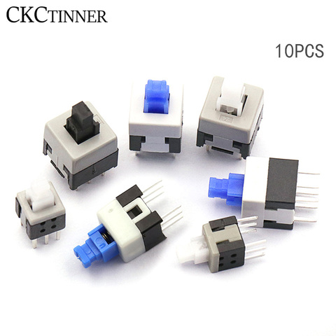 10PCS/LOT 5.8*5.8 7*7 8*8 8.5*8.5mm Self Locking Push Tactile Power Micro Switch Kit 6 Pin Button Switches ► Photo 1/6