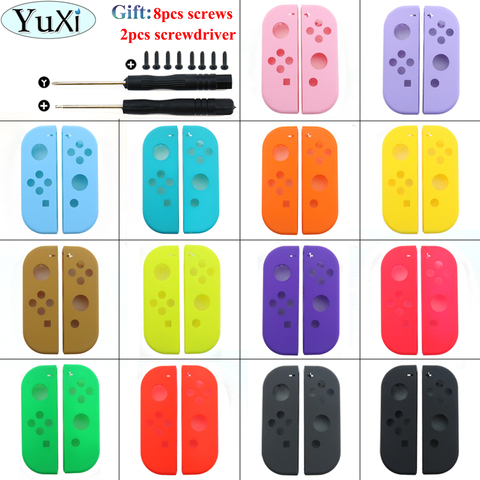YuXi Protection Cases for Nintend Switch NS Joy Con Replacement Housing Shell Cover for NX JoyCons Controller Case Green Pink ► Photo 1/6