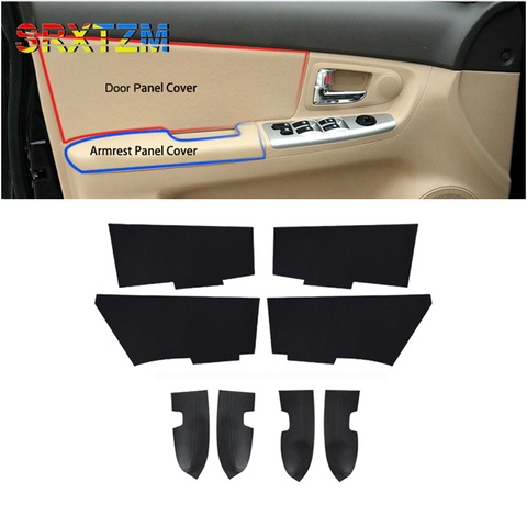 For Kia Spectra Cerato 2005 -2012 Microfiber Leather LHD Car Door Handle Panel Cover Interior Replacement Trim ► Photo 1/6