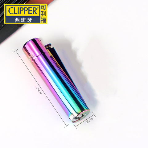 Clipper Original From Spain Metal Free Fire Butane Gas Jet Torch Lighter Portable Grinding Wheel Flint Inflatable Lighters ► Photo 1/6