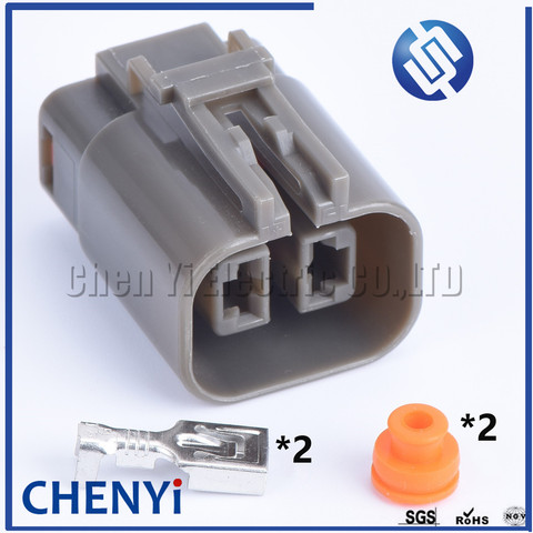 1 set 2 Pin pressure switch plug wire connector (6.3)female MG640188-4 for Hyundai Matrix Elantra Alternator Socket Connector ► Photo 1/5