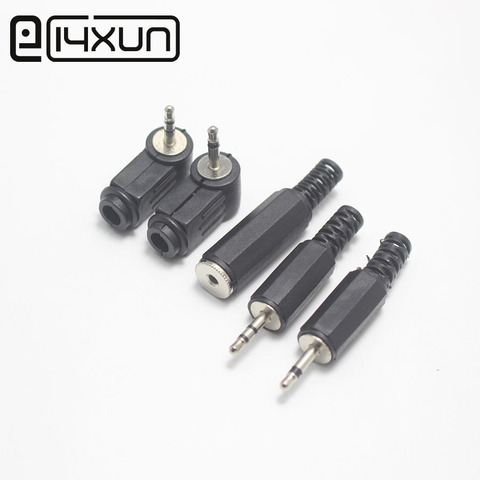 4pcs 2.5mm 2pole 3pole Audio Mono Stereo Male jack Plug Right Angle Plugs for Phone Headset ► Photo 1/6