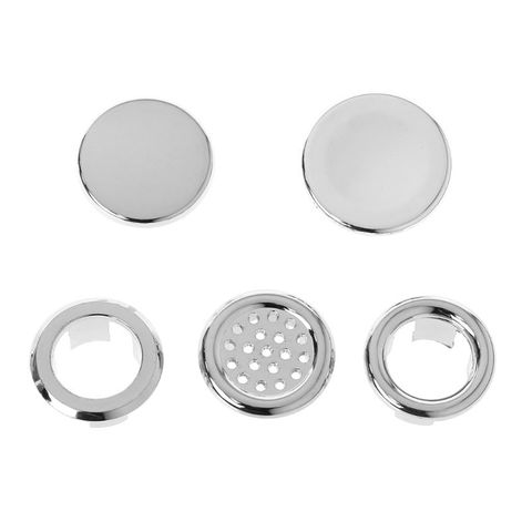 Bathroom Basin Sink Overflow Ring Six-foot Round Insert Chrome Hole Cover Cap Y98E ► Photo 1/5