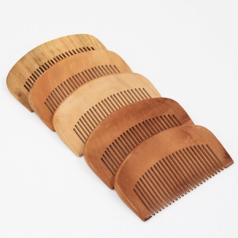 1 Pcs Natural Peach Wood Comb Close Teeth Anti-static Head Massage Beard Hair Care Wooden Tools Beauty Accessories ► Photo 1/6