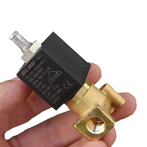 Italy OLAB AC 230V 2-position 3-way Electric Brass Solenoid Valve 1/8