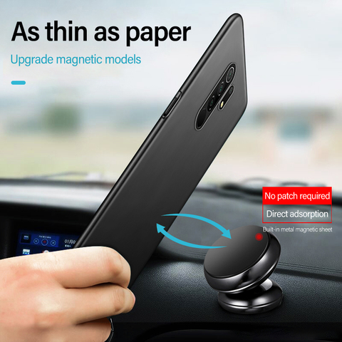 Ultra-thin Magnetic Hard Matte PC Phone Case For Xiaomi Redmi Note 9 8 7 6 5 Mi 10 9 8 T Lite X2 F2 Pro Frosted Shockproof Cover ► Photo 1/6