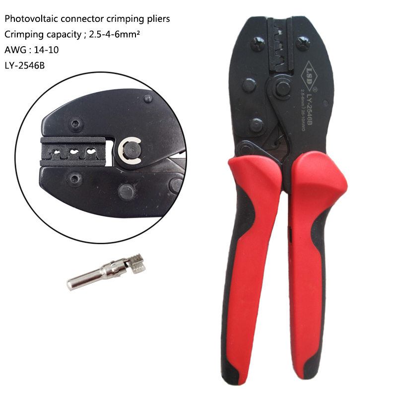 LS-2546B MC4 PV Solar Cable Crimping Crimper Tool for 2.5-6mm² Connector Cable 