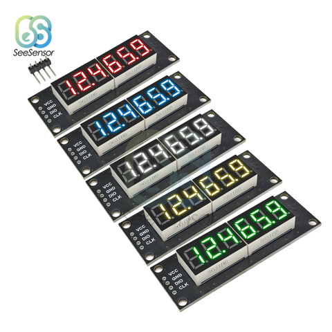 TM1637 0.36 inch 6-Digit 7-segment LED Digital Tube Display Control Module For Arduino 5V Microcontroller Serial Driver 46x14mm ► Photo 1/6