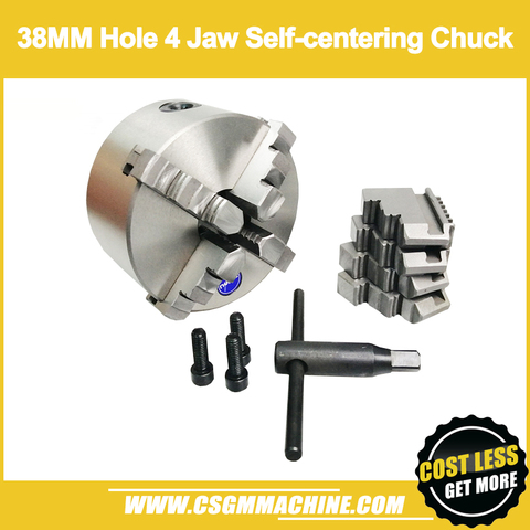 125mm dia 38mm spindle hole 4 jaw self-centering chuck for our MT5 WM210 Lathe ► Photo 1/1