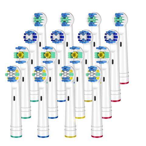 16Pcs Replacement Brush Heads for Oral b electric toothbrush,includes 4 Floss, 4 Whitening, 4 Precision & 4 senstive ► Photo 1/6