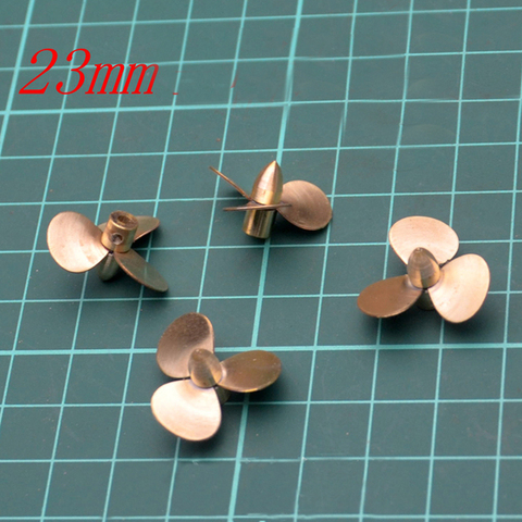 23mm Copper 3-blades Propeller Paddle Hole Dia. 2mm CW CCW Props for RC Model Boat DIY Accessories Spare Parts ► Photo 1/3