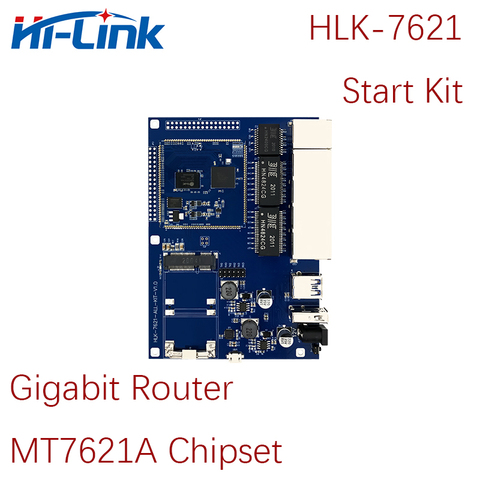 Free Ship GbE Gigabit Ethernet Router module with MT7621A chipset HLK-7621 Test Kit/Development board ► Photo 1/6
