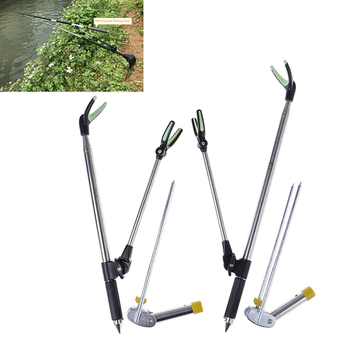 1.7/2.1M Aluminium Fishing Rod Pole Rack V Holder Bracket Support Stand Adjustable Fishing Holder ► Photo 1/6