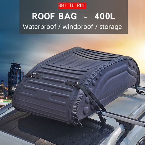 SHITURUI Roof bag luggage rack capacity 400L waterproof, rain, snow and wind fast installation detachable Oxford cloth ► Photo 1/6