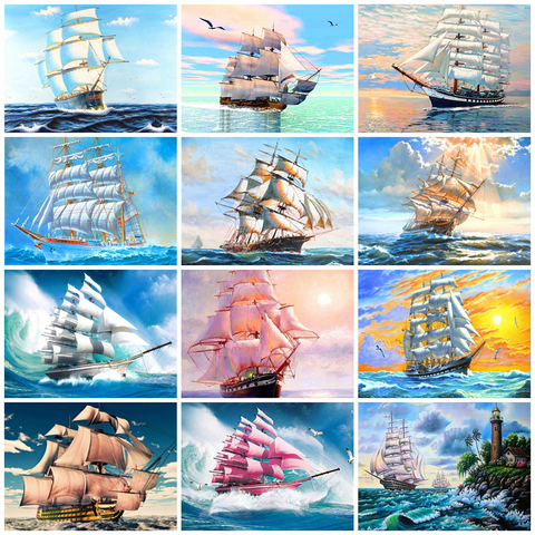 EverShine 5D Diamond Embroidery Full Display Ship DIY Diamond Painting Scenery Picture Of Rhinestones Diamond Mosaic Home Decor ► Photo 1/6