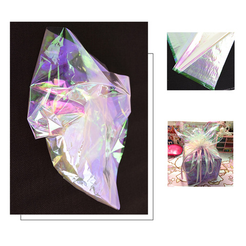 20PCS Iridescent Film Cellophane Wrapping Packaging Paper for Flower Bouquet Gift Decoration ► Photo 1/6
