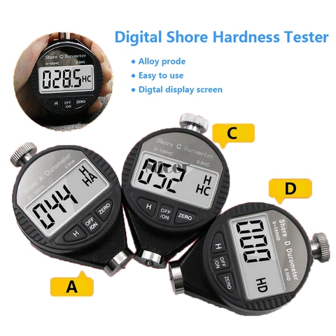 Digital Shore Hardness Tester Durometer Shore A/C/D Hardness Meter Shore 0-100 For Plastic Leather Rubber Multi-resin ► Photo 1/6